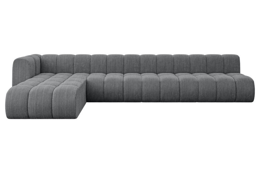 Narożnik lewostronny modułowy Darnel-L3 - 387x177x70 cm Grafitowy 758627
