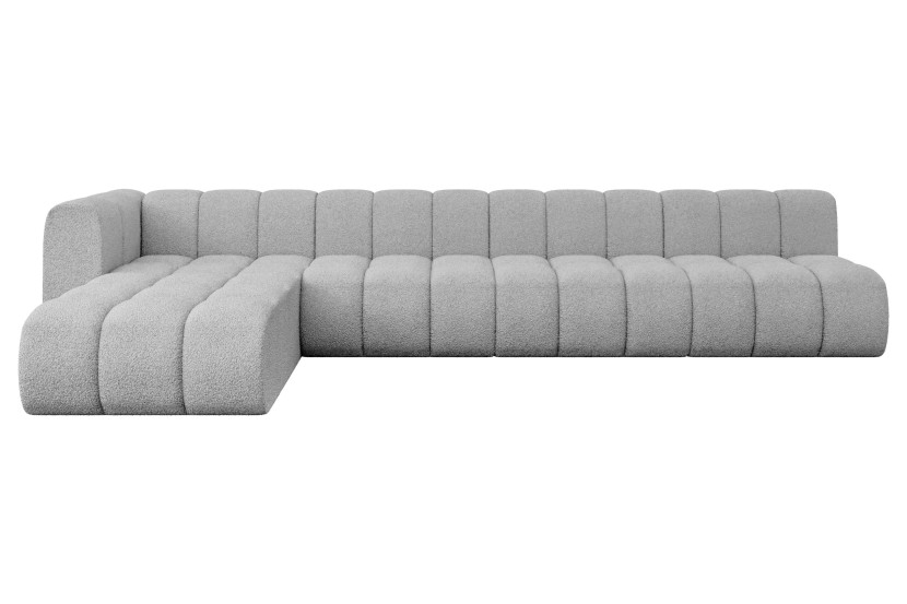 Narożnik lewostronny modułowy Darnel-L3 - 387x177x70 cm Jasny szary 758640