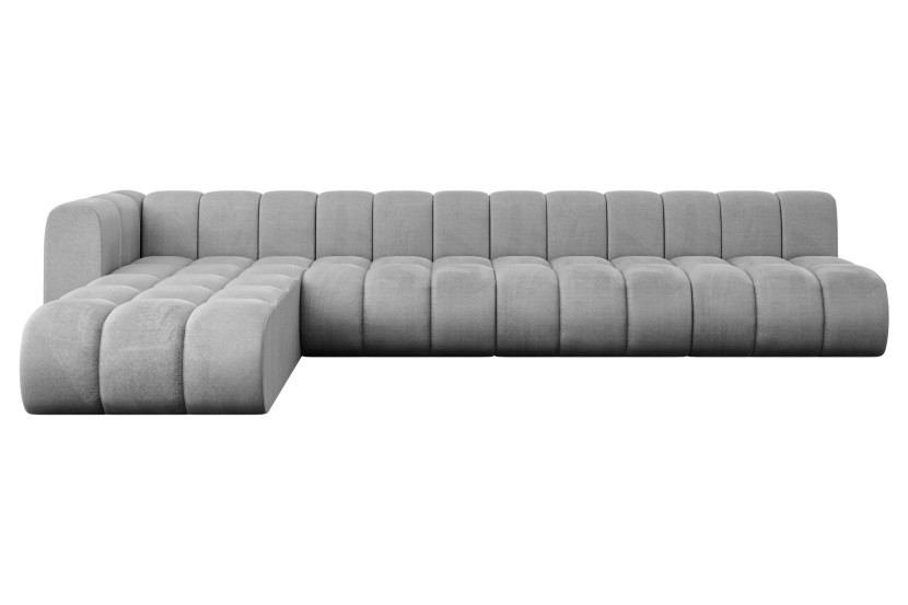 Narożnik lewostronny modułowy Darnel-L3 - 387x177x70 cm Jasny szary 758284