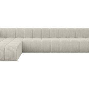 Narożnik lewostronny modułowy Darnel-L3 – 387x177x70 cm Kremowy 758714