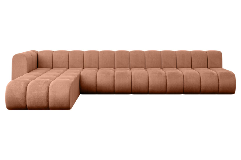 Narożnik lewostronny modułowy Darnel-L3 - 387x177x70 cm Morelowy 758927