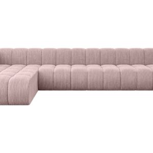 Narożnik lewostronny modułowy Darnel-L3 – 387x177x70 cm Różowy 758565 Narożnik lewostronny modułowy Darnel-L3 – 387x177x70 cm Różowy 758565