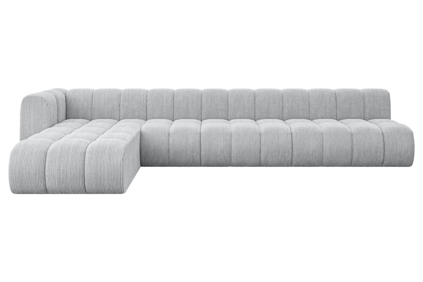 Narożnik lewostronny modułowy Darnel-L3 - 387x177x70 cm Szary 758892