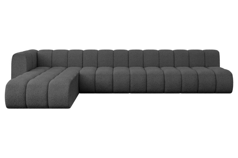 Narożnik lewostronny modułowy Darnel-L3 - 387x177x70 cm Szary 758822