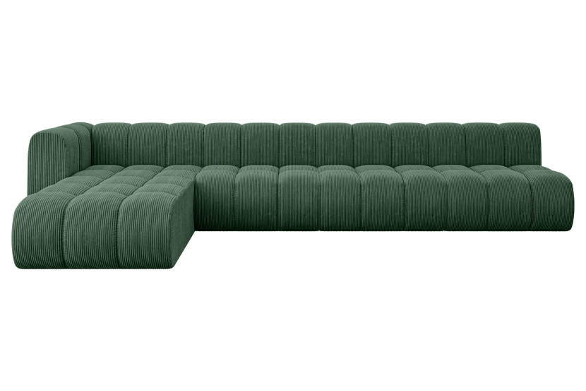 Narożnik lewostronny modułowy Darnel-L3 - 387x177x70 cm Zielony 758347