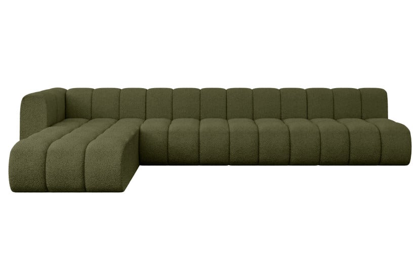 Narożnik lewostronny modułowy Darnel-L3 - 387x177x70 cm Zielony 758165