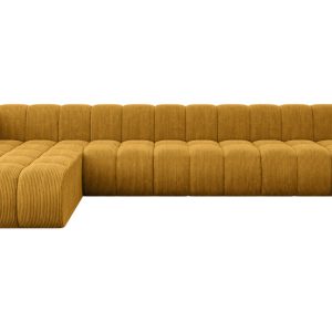 Narożnik lewostronny modułowy Darnel-L3 – 387x177x70 cm Żółty 758359 Narożnik lewostronny modułowy Darnel-L3 – 387x177x70 cm Żółty 758359
