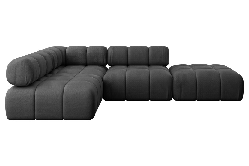 Narożnik lewostronny modułowy FAVIO-L1 285x190x70 cm Czarny 728841