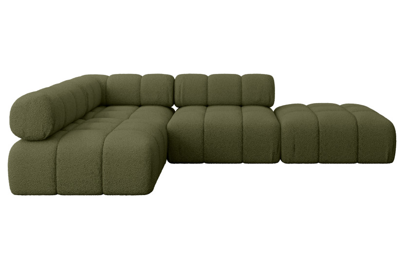 Narożnik lewostronny modułowy FAVIO-L1 285x190x70 cm Zielony 728845