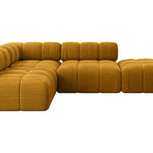 Narożnik lewostronny modułowy FAVIO-L1 285x190x70 cm Żółty 728828