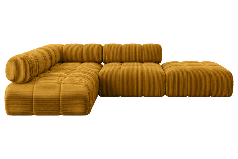 Narożnik lewostronny modułowy FAVIO-L1 285x190x70 cm Żółty 728828