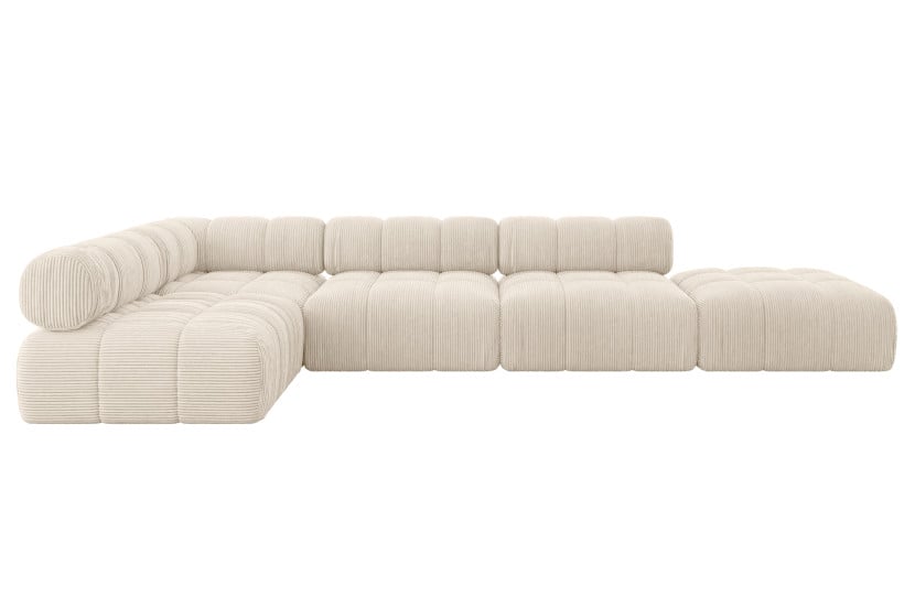 Narożnik lewostronny modułowy FAVIO-L2 380x190x70 cm Beżowy 707927
