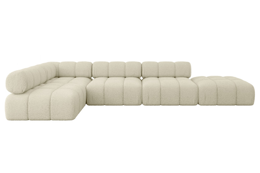 Narożnik lewostronny modułowy FAVIO-L2 380x190x70 cm Beżowy 707775