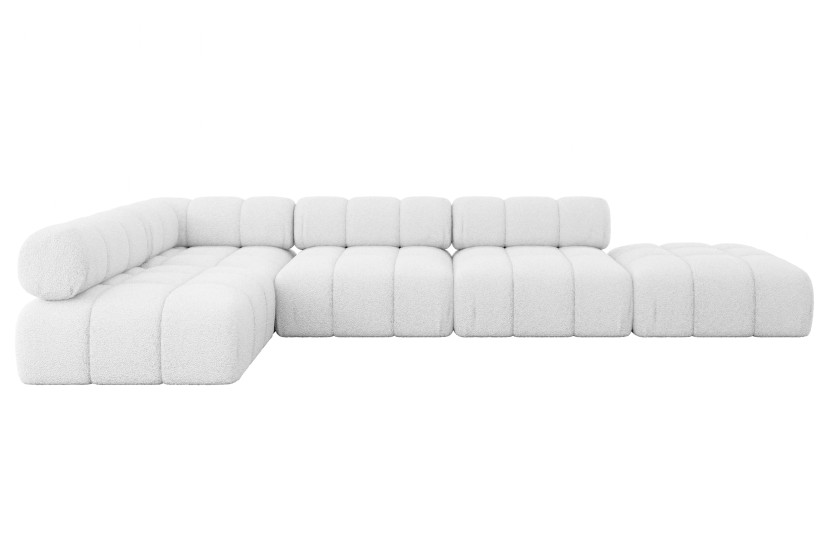 Narożnik lewostronny modułowy FAVIO-L2 380x190x70 cm Biały 707810