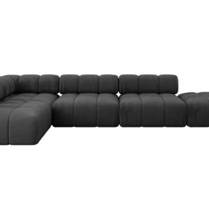Narożnik lewostronny modułowy FAVIO-L2 380x190x70 cm Czarny 707888