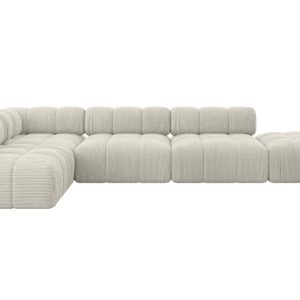 Narożnik lewostronny modułowy FAVIO-L2 380x190x70 cm Kremowy 707822
