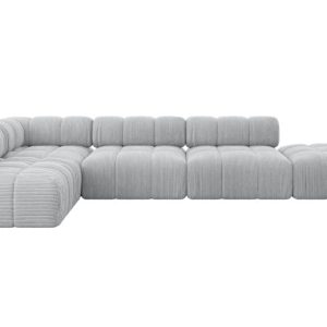 Narożnik lewostronny modułowy FAVIO-L2 380x190x70 cm Szary 707916