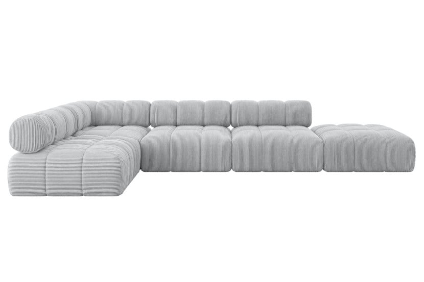 Narożnik lewostronny modułowy FAVIO-L2 380x190x70 cm Szary 707916