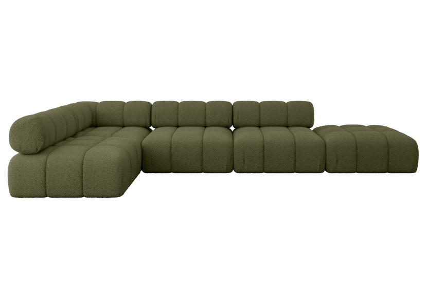 Narożnik lewostronny modułowy FAVIO-L2 380x190x70 cm Zielony 707792