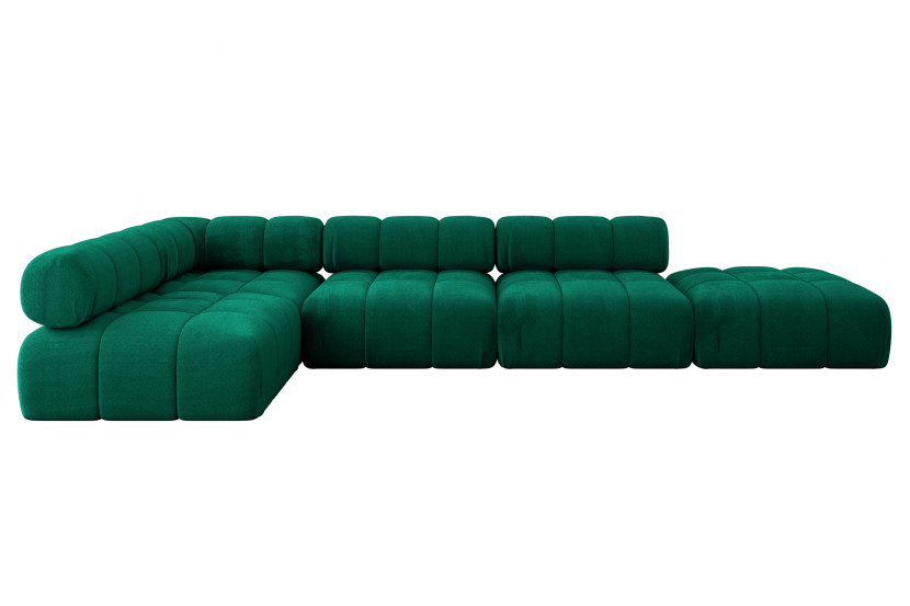 Narożnik lewostronny modułowy FAVIO-L2 380x190x70 cm Zielony 707924