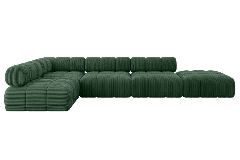 Narożnik lewostronny modułowy FAVIO-L2 380x190x70 cm Zielony 707750