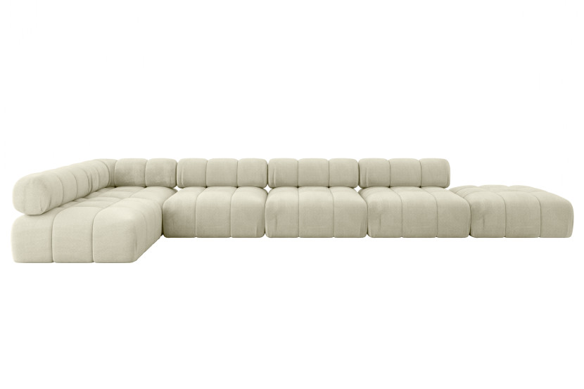 Narożnik lewostronny modułowy FAVIO-L3 475x190x70 cm Beżowy 707954