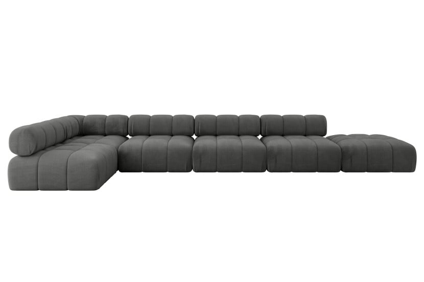 Narożnik lewostronny modułowy FAVIO-L3 475x190x70 cm Grafitowy 707838