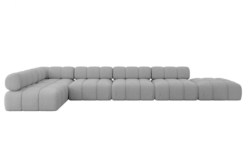 Narożnik lewostronny modułowy FAVIO-L3 475x190x70 cm Jasny szary 707890