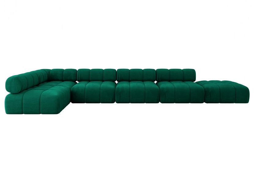 Narożnik lewostronny modułowy FAVIO-L3 475x190x70 cm Zielony 707955