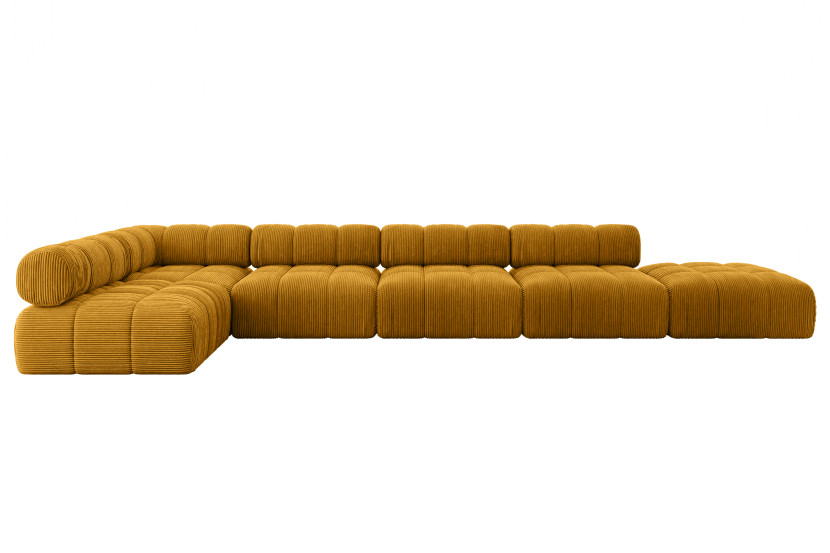 Narożnik lewostronny modułowy FAVIO-L3 475x190x70 cm Żółty 707860