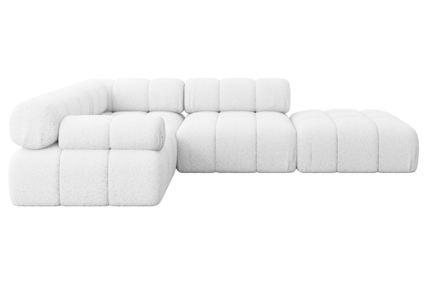 Narożnik lewostronny modułowy FELTO-L1 285x190x70 cm Biały 684518
