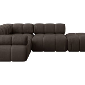 Narożnik lewostronny modułowy FELTO-L1 285x190x70 cm Brązowy 684610