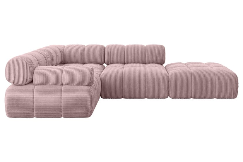 Narożnik lewostronny modułowy FELTO-L1 285x190x70 cm Różowy 684517
