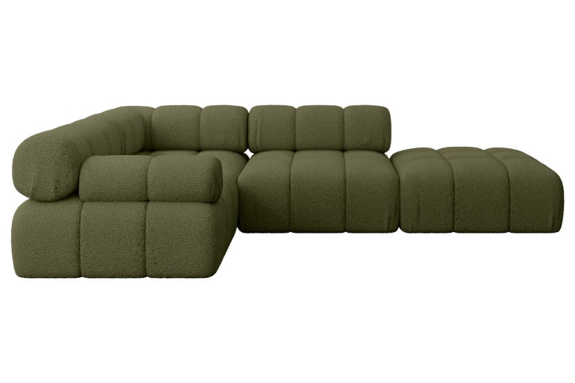 Narożnik lewostronny modułowy FELTO-L1 285x190x70 cm Zielony 684521