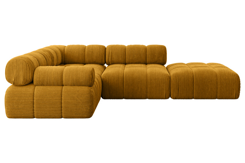 Narożnik lewostronny modułowy FELTO-L1 285x190x70 cm Żółty 684671
