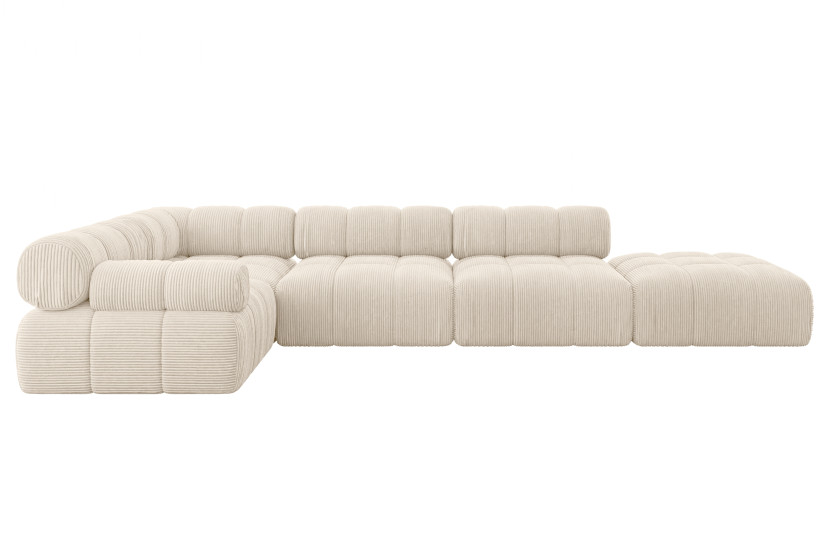 Narożnik lewostronny modułowy FELTO-L2 380x190x70 cm Beżowy 684538