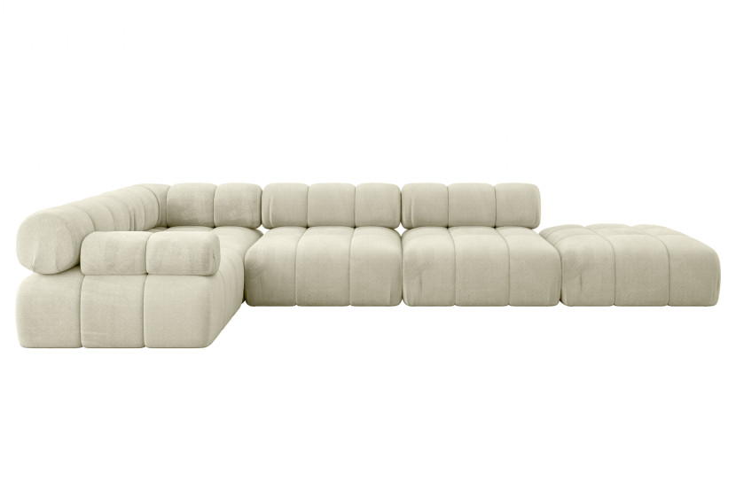 Narożnik lewostronny modułowy FELTO-L2 380x190x70 cm Beżowy 684652