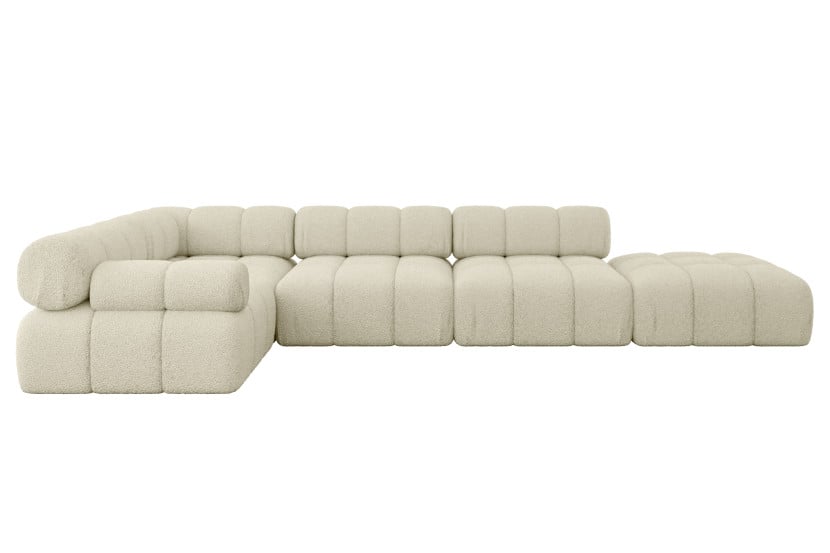 Narożnik lewostronny modułowy FELTO-L2 380x190x70 cm Beżowy 684493
