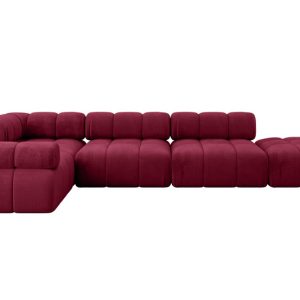 Narożnik lewostronny modułowy FELTO-L2 380x190x70 cm Bordowy 684669