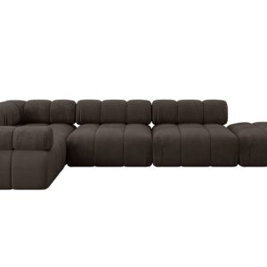 Narożnik lewostronny modułowy FELTO-L2 380x190x70 cm Brązowy 684597