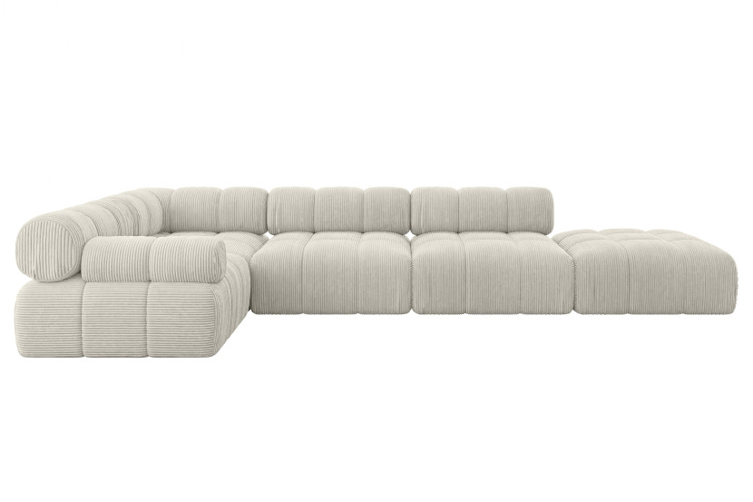 Narożnik lewostronny modułowy FELTO-L2 380x190x70 cm Kremowy 684528