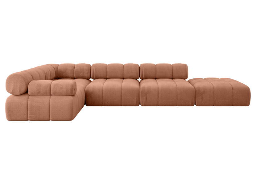 Narożnik lewostronny modułowy FELTO-L2 380x190x70 cm Morelowy 684561