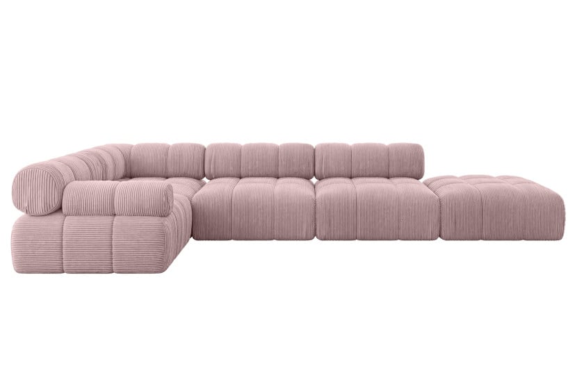 Narożnik lewostronny modułowy FELTO-L2 380x190x70 cm Różowy 684612