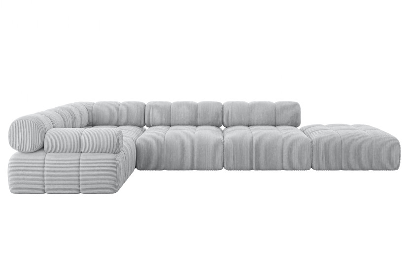Narożnik lewostronny modułowy FELTO-L2 380x190x70 cm Szary 684659
