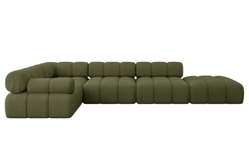 Narożnik lewostronny modułowy FELTO-L2 380x190x70 cm Zielony 684631