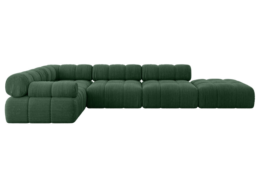 Narożnik lewostronny modułowy FELTO-L2 380x190x70 cm Zielony 684656