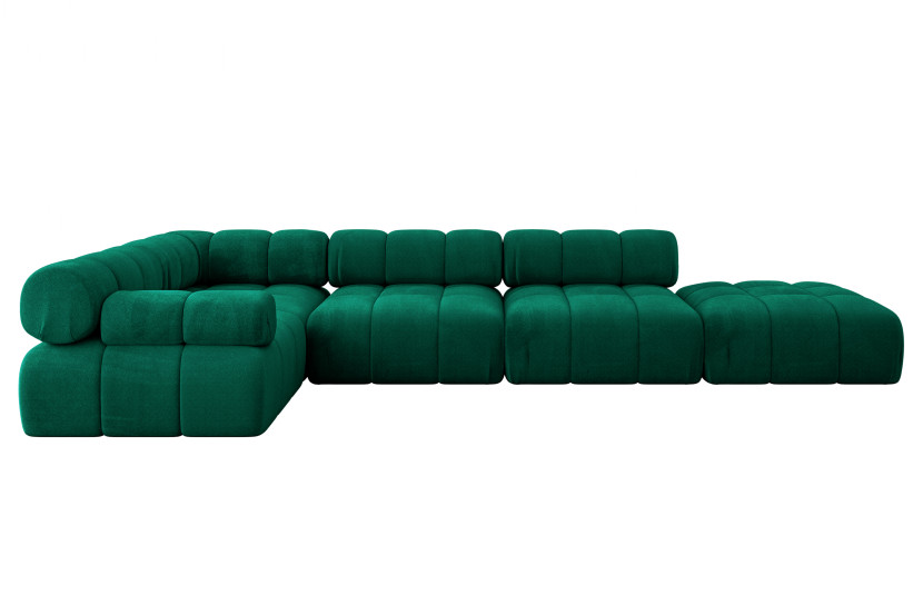 Narożnik lewostronny modułowy FELTO-L2 380x190x70 cm Zielony 684580
