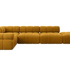 Narożnik lewostronny modułowy FELTO-L2 380x190x70 cm Żółty 684644