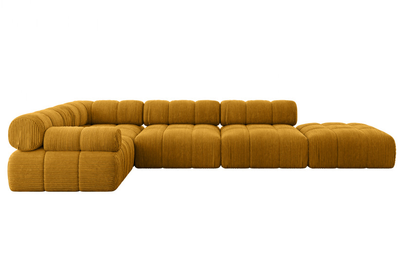 Narożnik lewostronny modułowy FELTO-L2 380x190x70 cm Żółty 684644