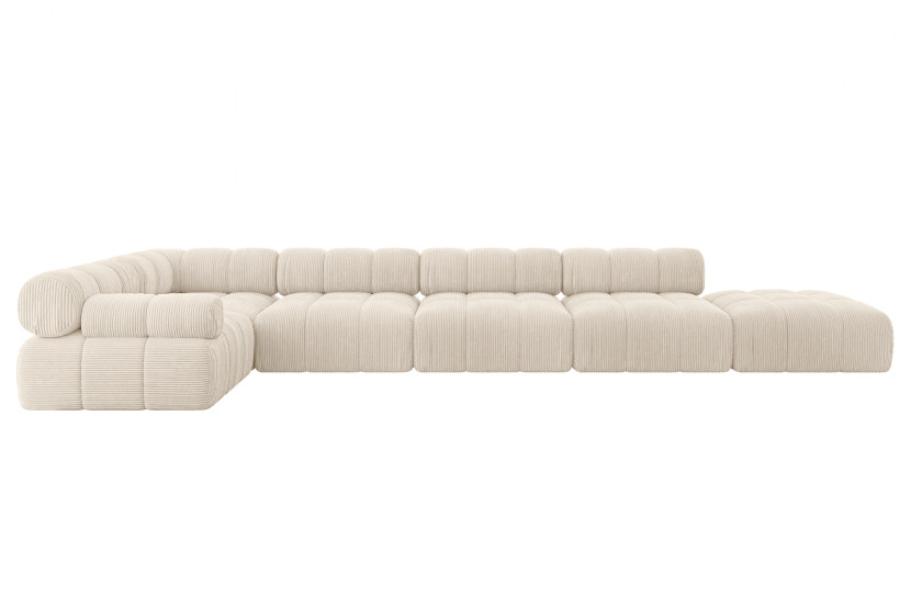 Narożnik lewostronny modułowy FELTO-L3 475x190x70 cm Beżowy 684394